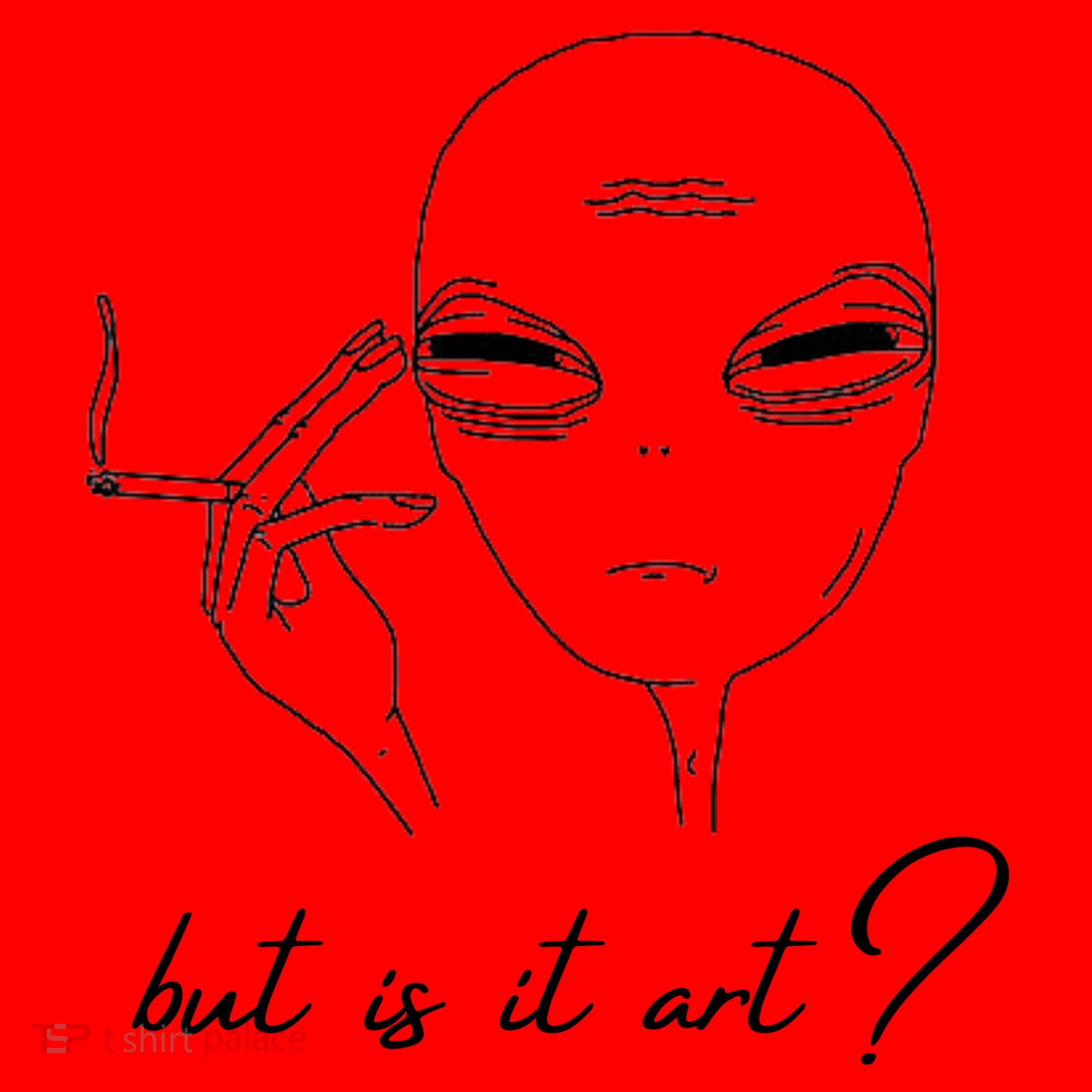 But Is It Art? Funny Smoking Alien Santa Hat