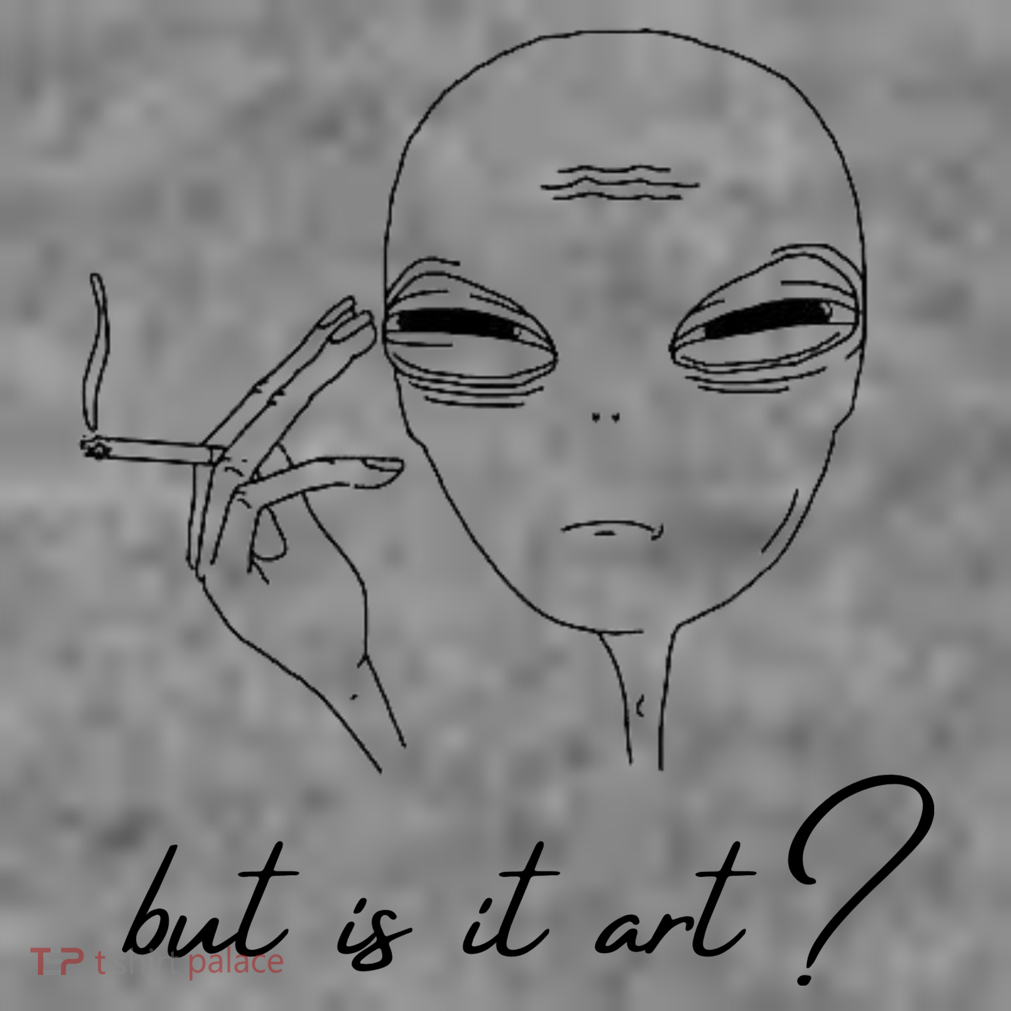 But Is It Art? Funny Smoking Alien Toddler Hoodie