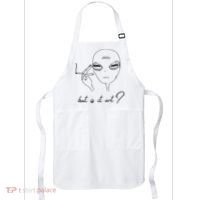 But Is It Art? Funny Smoking Alien Apron thumb 0