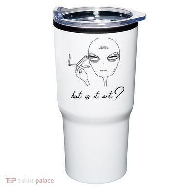 But Is It Art? Funny Smoking Alien Tumbler