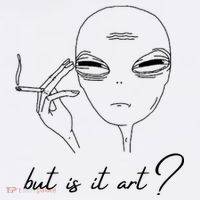 But Is It Art? Funny Smoking Alien Women's Tank Top thumb 5
