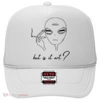 But Is It Art? Funny Smoking Alien Hat thumb 0