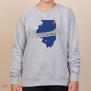 Bensenville Illinois Il Map Women's Sweatshirt