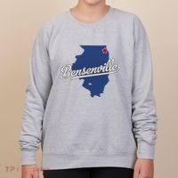 Bensenville Illinois Il Map Women's Sweatshirt thumb 0