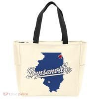 Bensenville Illinois Il Map Tote Bag thumb 0