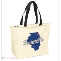 Bensenville Illinois Il Map Tote Bag thumb 2