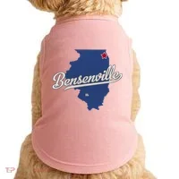 Bensenville Illinois Il Map Doggie Tank thumb 0