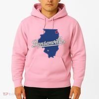Bensenville Illinois Il Map Hoodie thumb 2