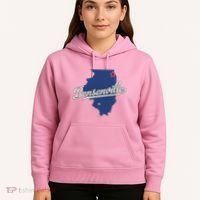 Bensenville Illinois Il Map Hoodie thumb 5