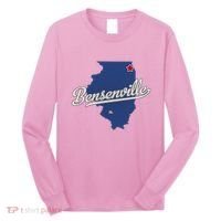 Bensenville Illinois Il Map Long Sleeve Shirt thumb 0