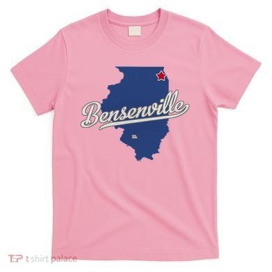 Bensenville Illinois Il Map T-Shirt