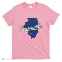 Bensenville Illinois Il Map T-Shirt thumb 0