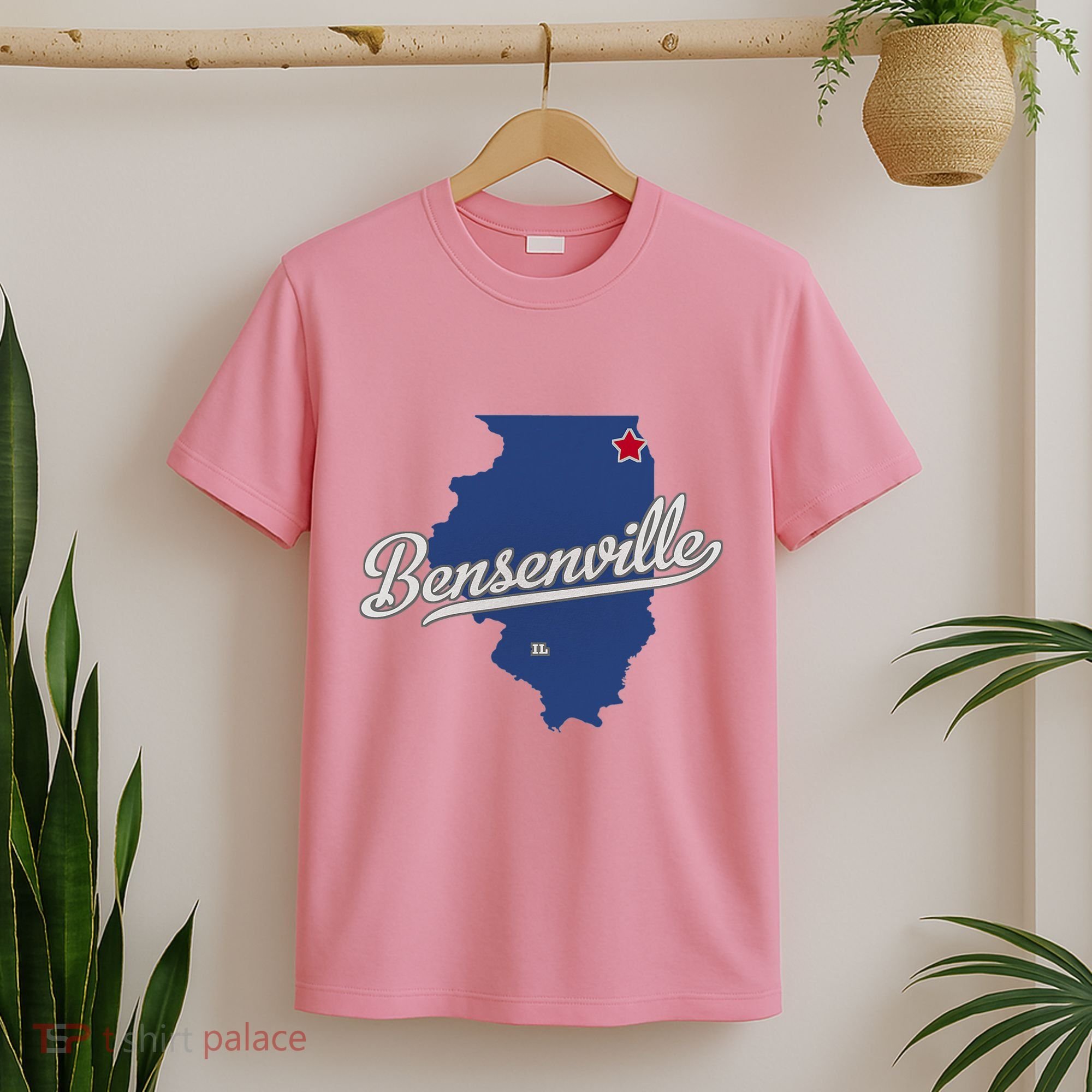 Bensenville Illinois Il Map T-Shirt
