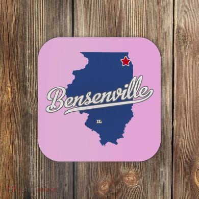 Bensenville Illinois Il Map Coaster