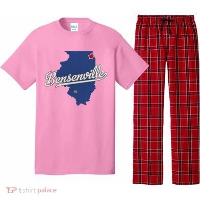 Bensenville Illinois Il Map Pajama Set