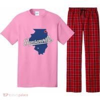 Bensenville Illinois Il Map Pajama Set thumb 0