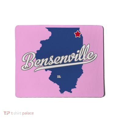 Bensenville Illinois Il Map Mousepad