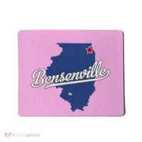 Bensenville Illinois Il Map Mousepad thumb 0