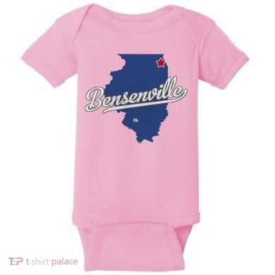 Bensenville Illinois Il Map Baby Bodysuit
