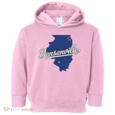 Bensenville Illinois Il Map Toddler Hoodie