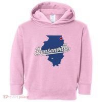 Bensenville Illinois Il Map Toddler Hoodie thumb 0