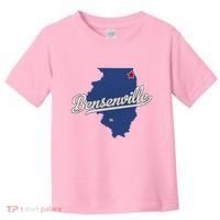 Bensenville Illinois Il Map Toddler T-Shirt thumb 0