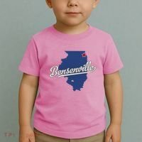 Bensenville Illinois Il Map Toddler T-Shirt thumb 2