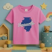 Bensenville Illinois Il Map Toddler T-Shirt thumb 3