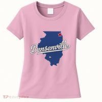 Bensenville Illinois Il Map Women's T-Shirt thumb 0