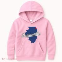 Bensenville Illinois Il Map Kids Hoodie thumb 0