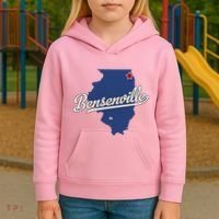 Bensenville Illinois Il Map Kids Hoodie thumb 3