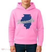 Bensenville Illinois Il Map Kids Hoodie thumb 4