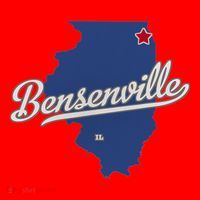Bensenville Illinois Il Map Santa Hat thumb 1