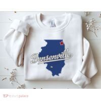 Bensenville Illinois Il Map Sweatshirt thumb 2