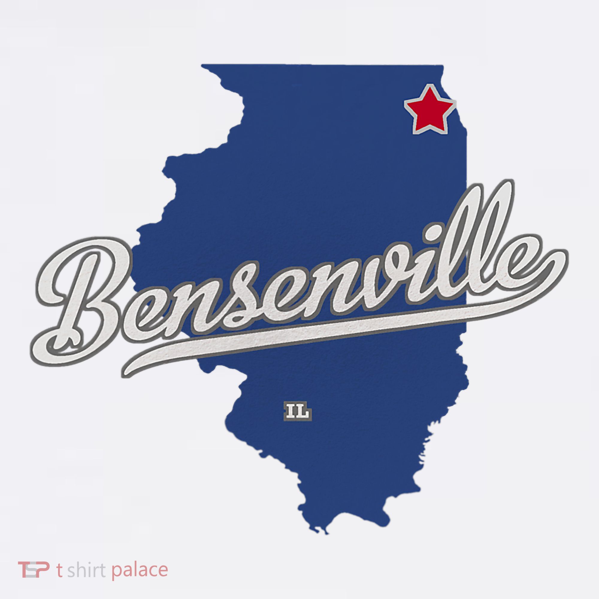 Bensenville Illinois Il Map Sweatshirt