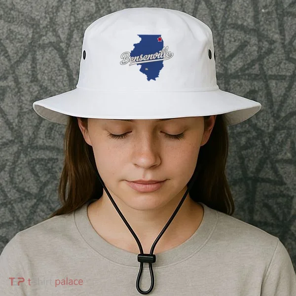 Bensenville Illinois Il Map Bucket Hat