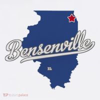 Bensenville Illinois Il Map Bucket Hat thumb 4