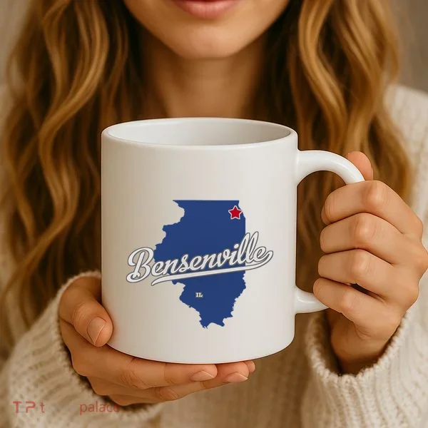 Bensenville Illinois Il Map Coffee Mug