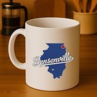 Bensenville Illinois Il Map Coffee Mug thumb 4