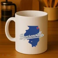 Bensenville Illinois Il Map Coffee Mug thumb 4