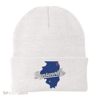 Bensenville Illinois Il Map Beanie