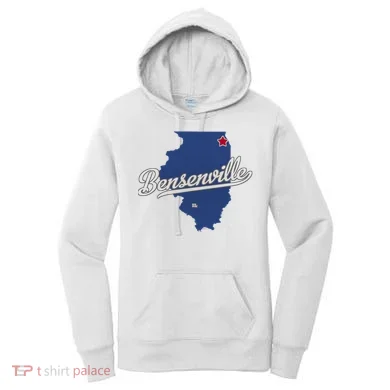Bensenville Illinois Il Map Women's Hoodie