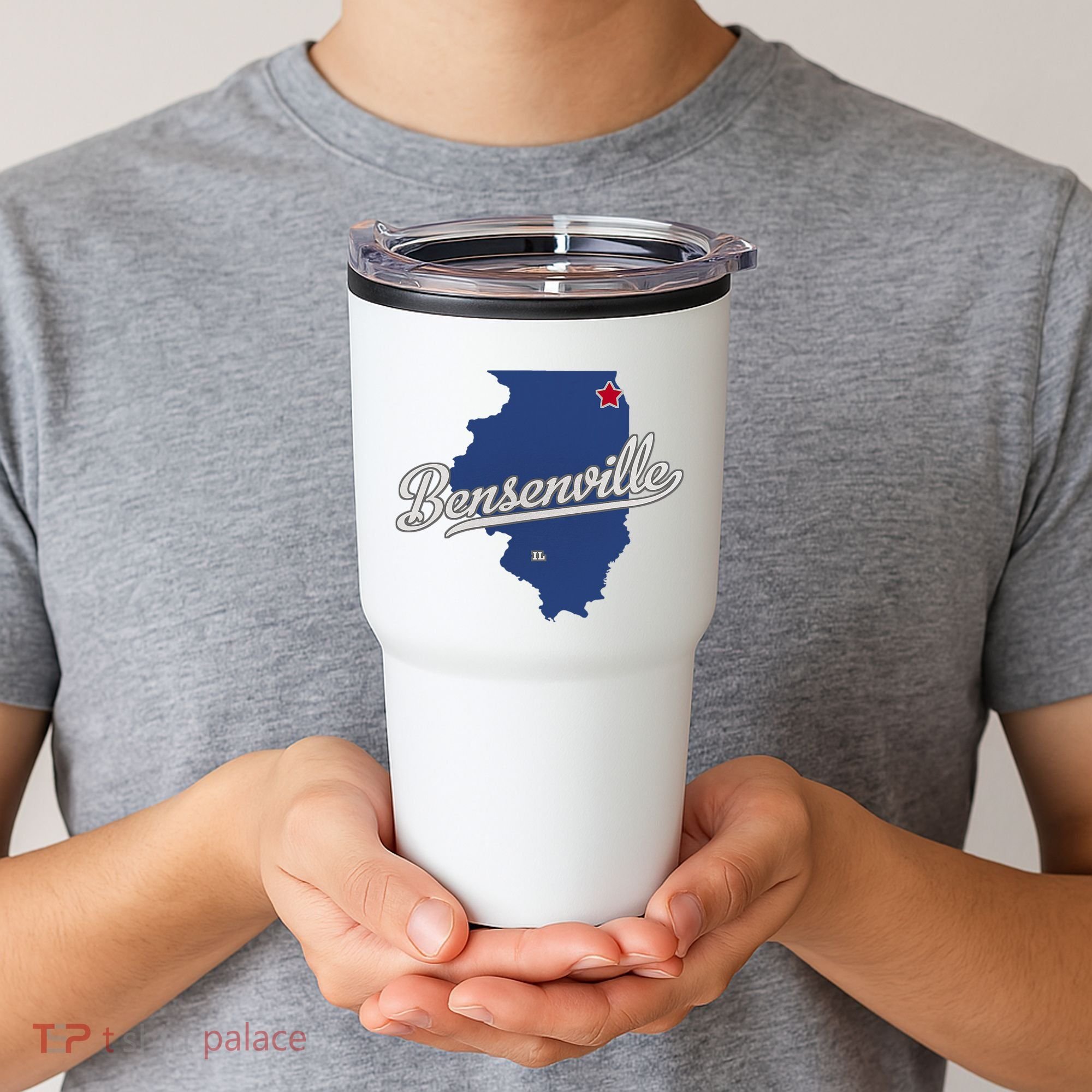 Bensenville Illinois Il Map Tumbler