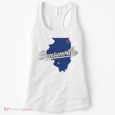Bensenville Illinois Il Map Women's Tank Top