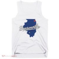 Bensenville Illinois Il Map Tank Top thumb 0