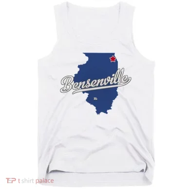 Bensenville Illinois Il Map Tank Top