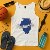 Bensenville Illinois Il Map Tank Top thumb 4