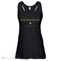 Bee If I Run You Run Beekeeper Apiarist Honey Ladies Essential Flowy Tank thumb 0