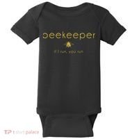 Bee If I Run You Run Beekeeper Apiarist Honey Baby Bodysuit thumb 0