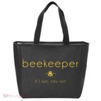 Bee If I Run You Run Beekeeper Apiarist Honey Tote Bag thumb 0